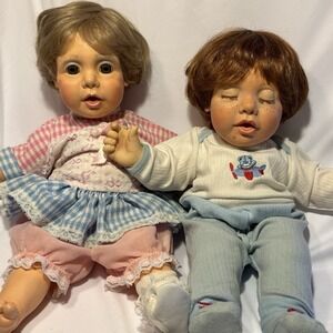 Vintage 1985 Hasbro "Real Baby" Dolls Bundle of 2 - J. Turner Original Outfits